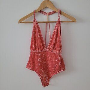 Dolboxx Australia Crushed Velvet Pink Swimsuit/Bodysuit-Small